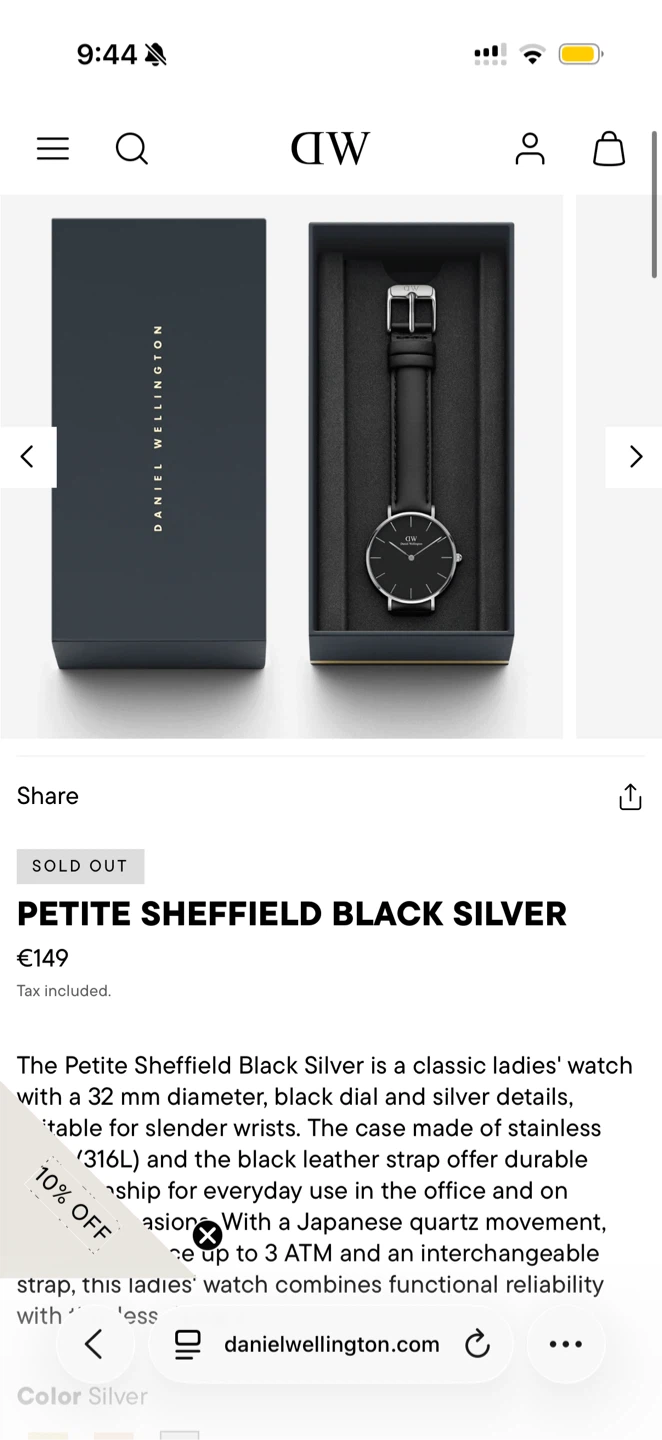 Daniel Wellington Petite Sheffield Watch (silver black) - photo 4