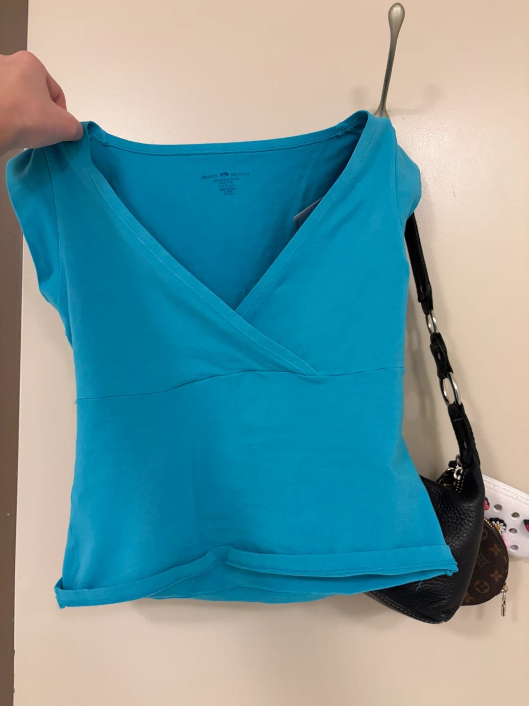 Never worn teal brandy melville Amara top - photo 2