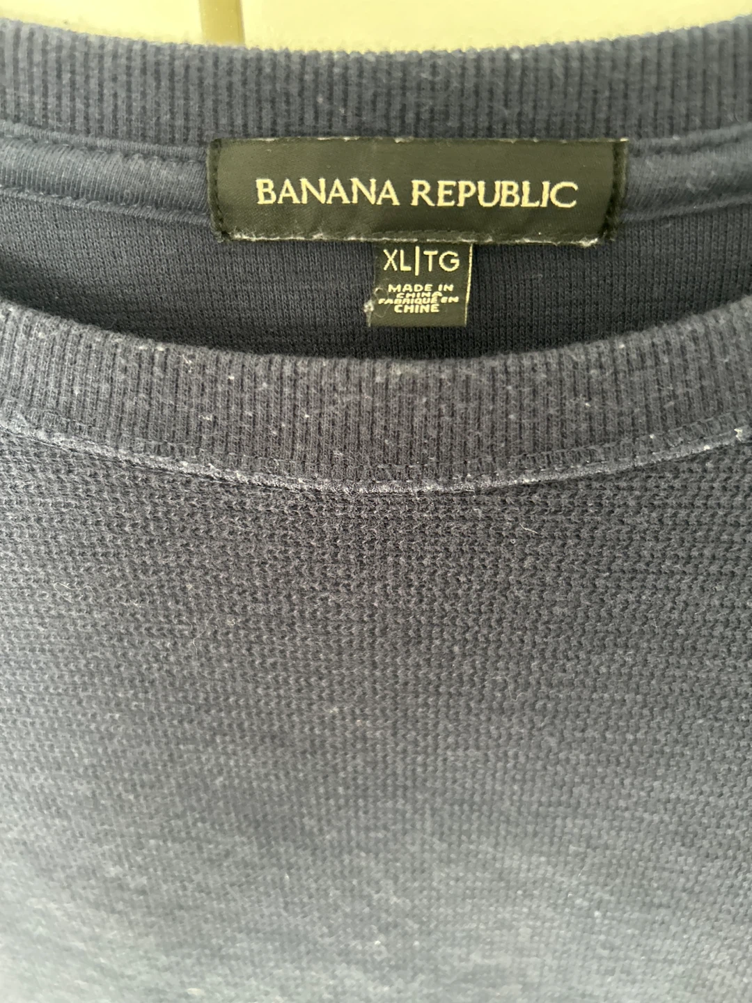 Banana Republic Navy Waffle Knit Crewneck XL - photo 2