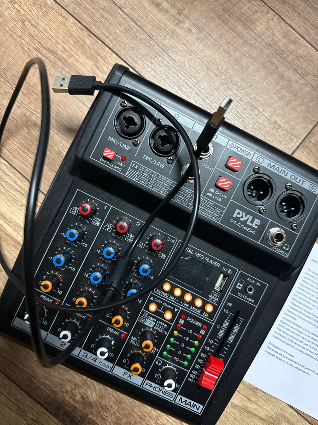 Pyle PMX464 4-Channel Audio Mixer - photo 3
