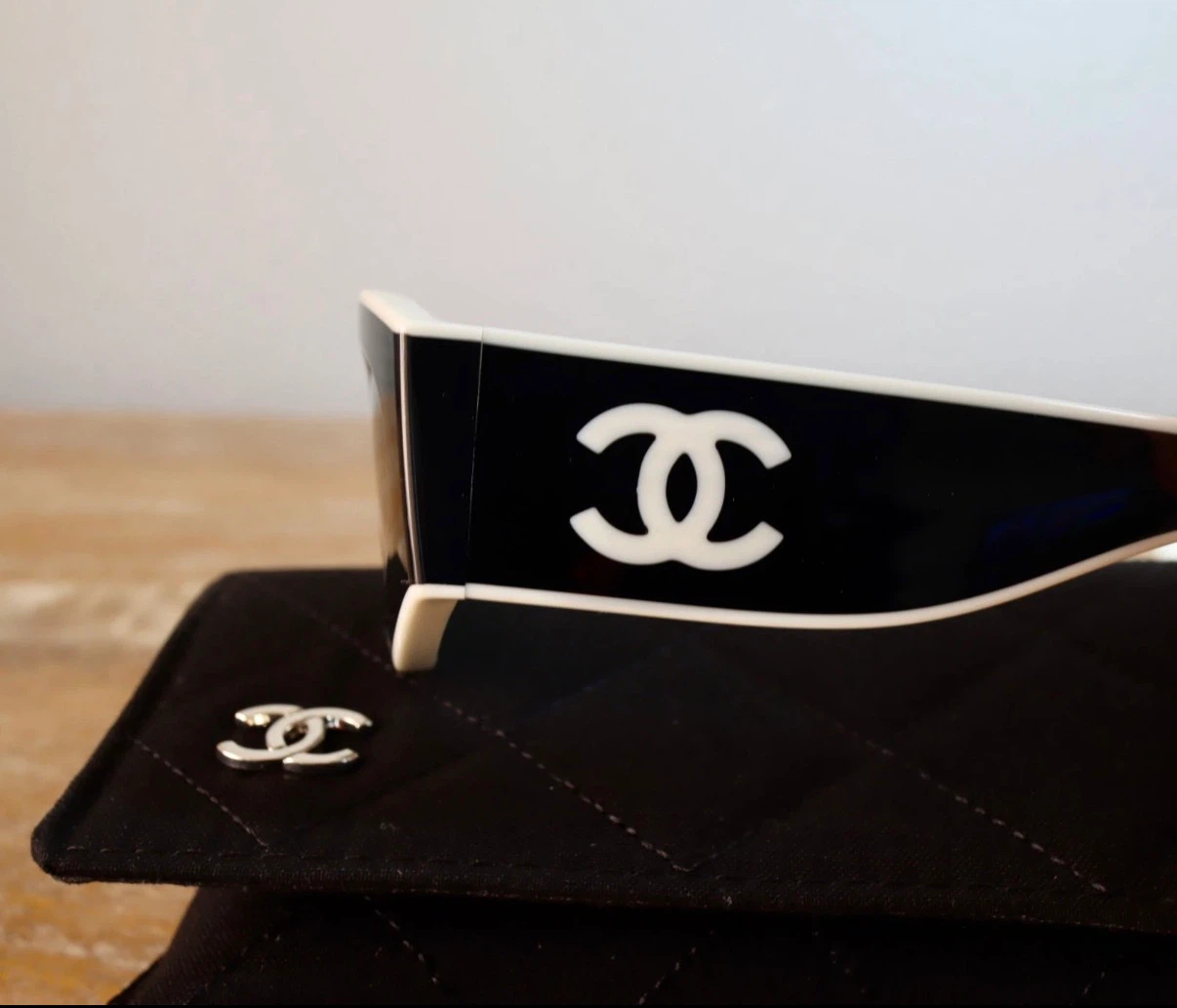 Chanel Black and White Sunglasses