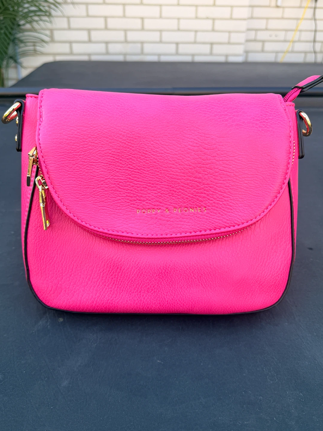Poppy & Peonies Pink Crossbody Bag