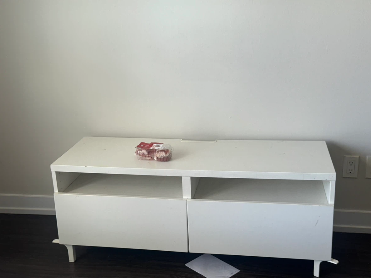 White IKEA TV Stand Media Console