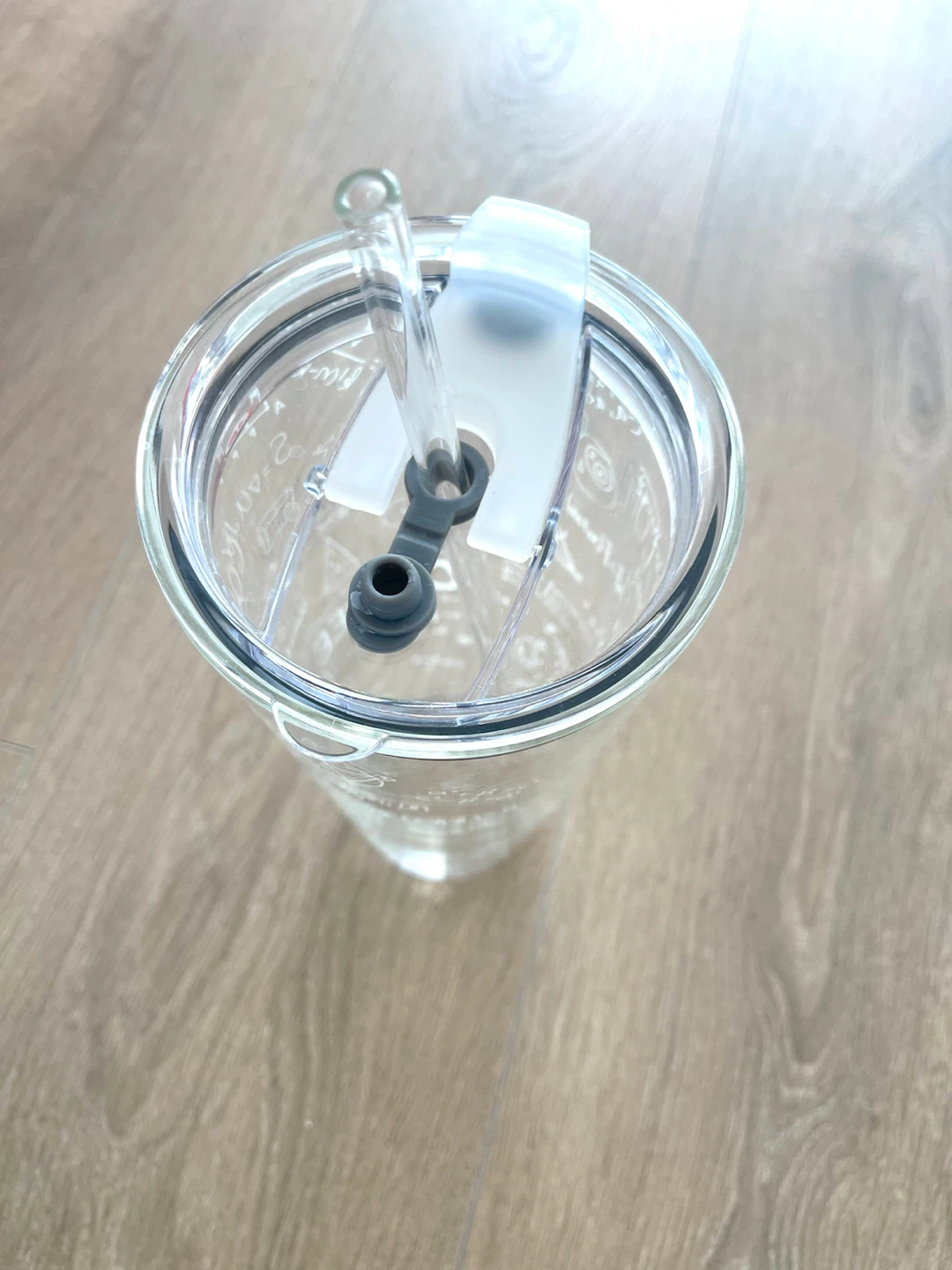 Clear math print tumbler with straw - photo 3