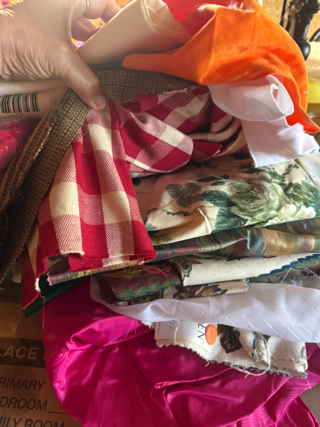 Assorted Fabric Scraps and Textile Remnants - photo 2