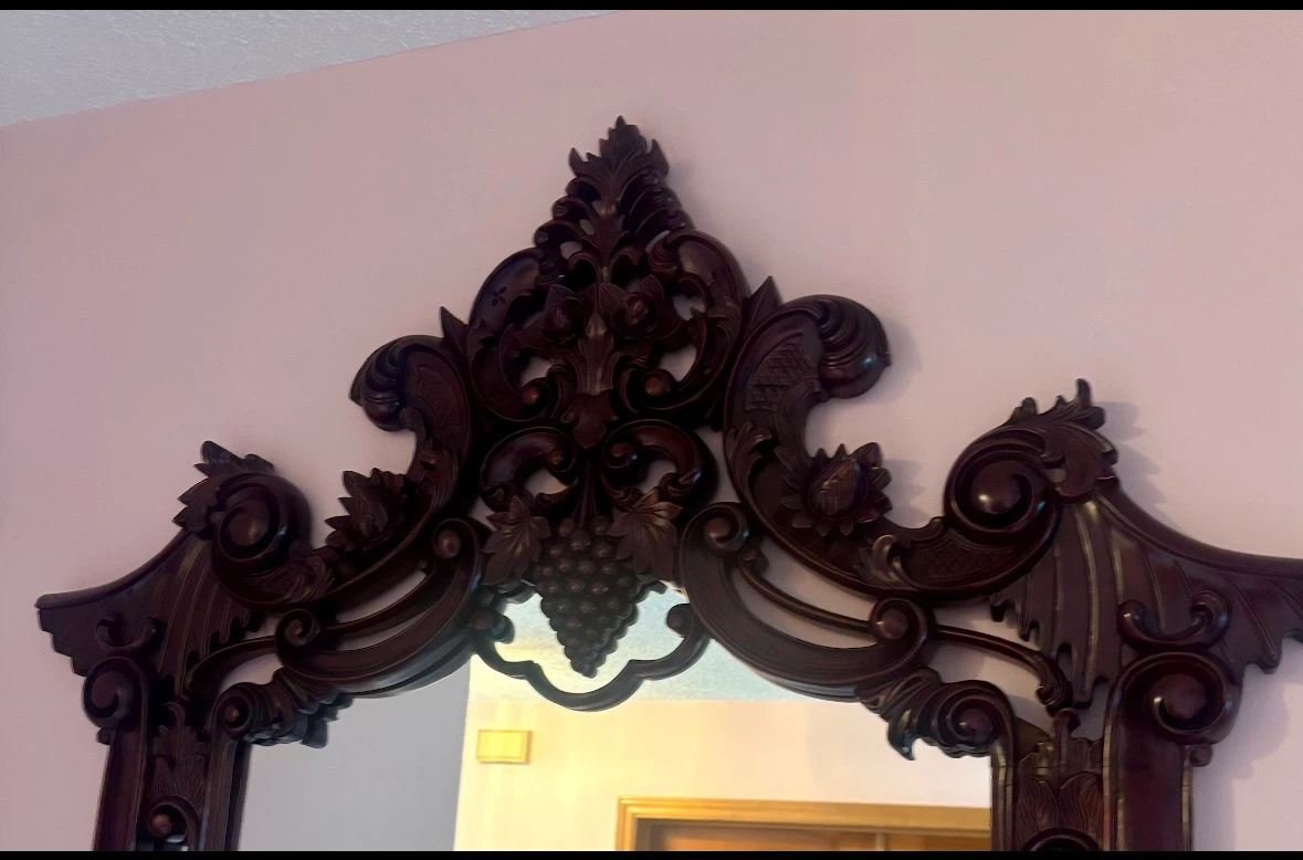 Antique Mahogany Console with Mirror - photo 3