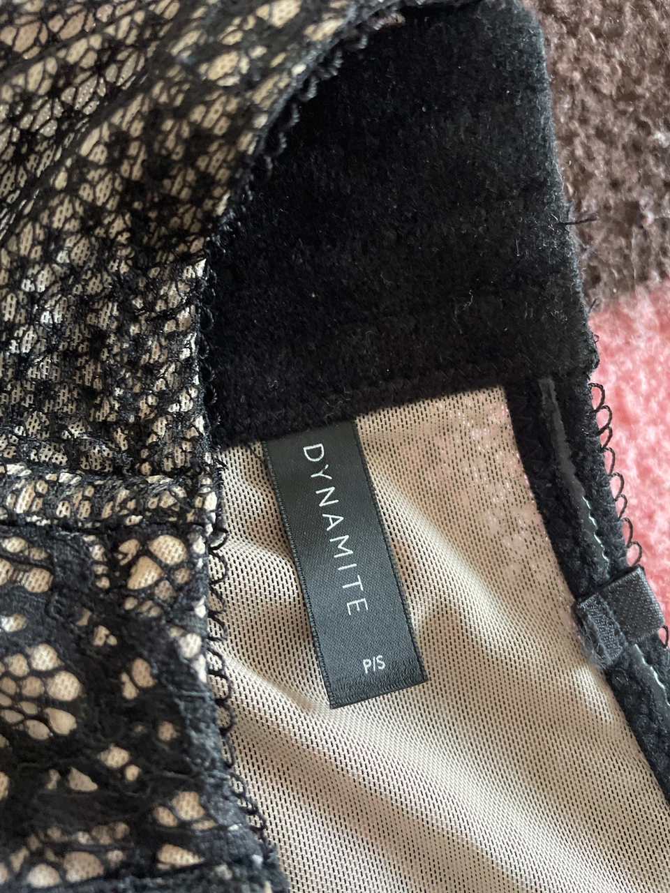 Dynamite Black Lace Bustier Top - photo 3