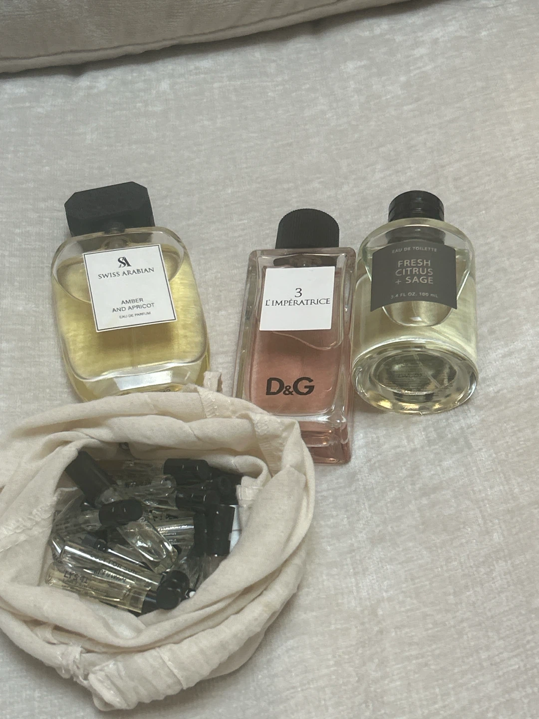 Assorted Fragrance Collection and bag of testers