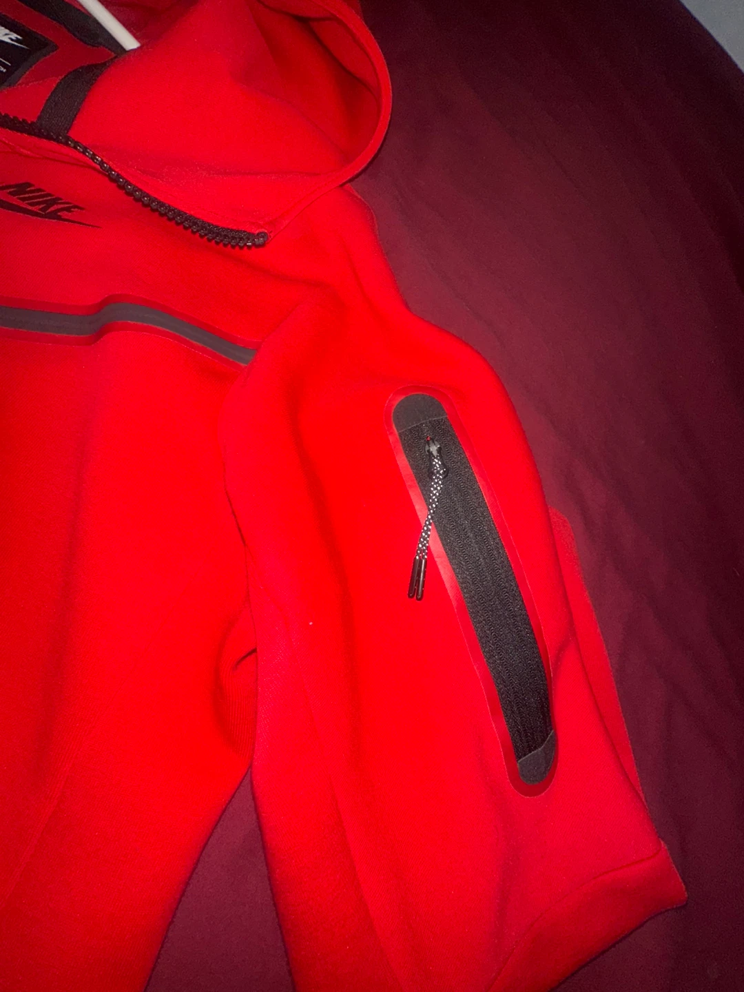 Nike Tech Fleece Full-Zip Hoodie Red