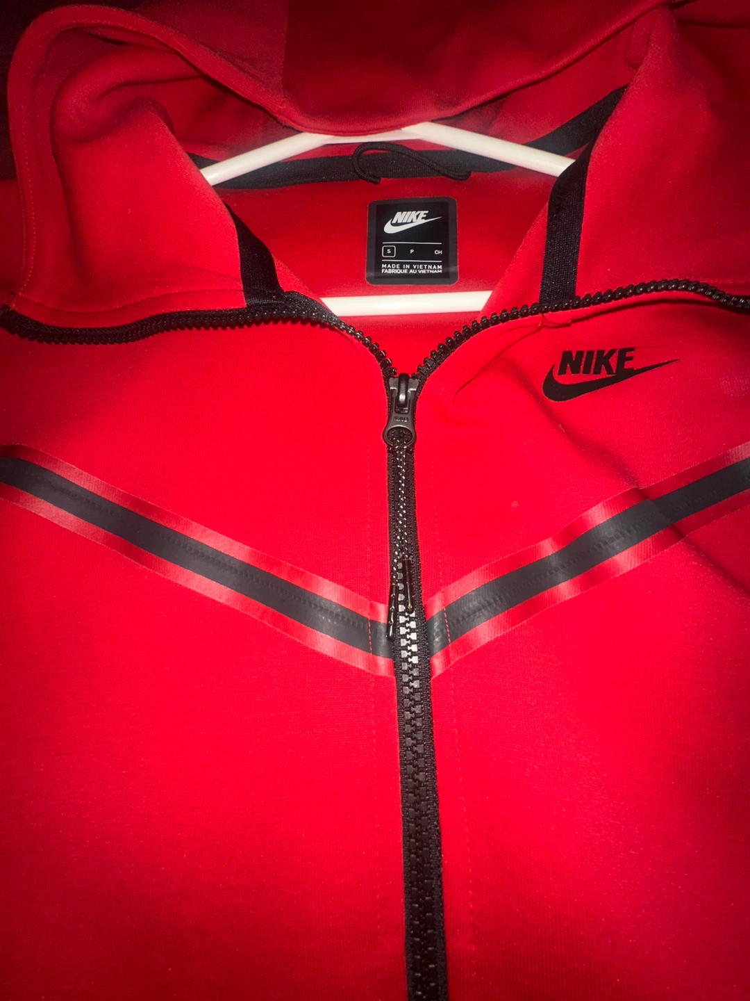 Nike Tech Fleece Full-Zip Hoodie Red - photo 2
