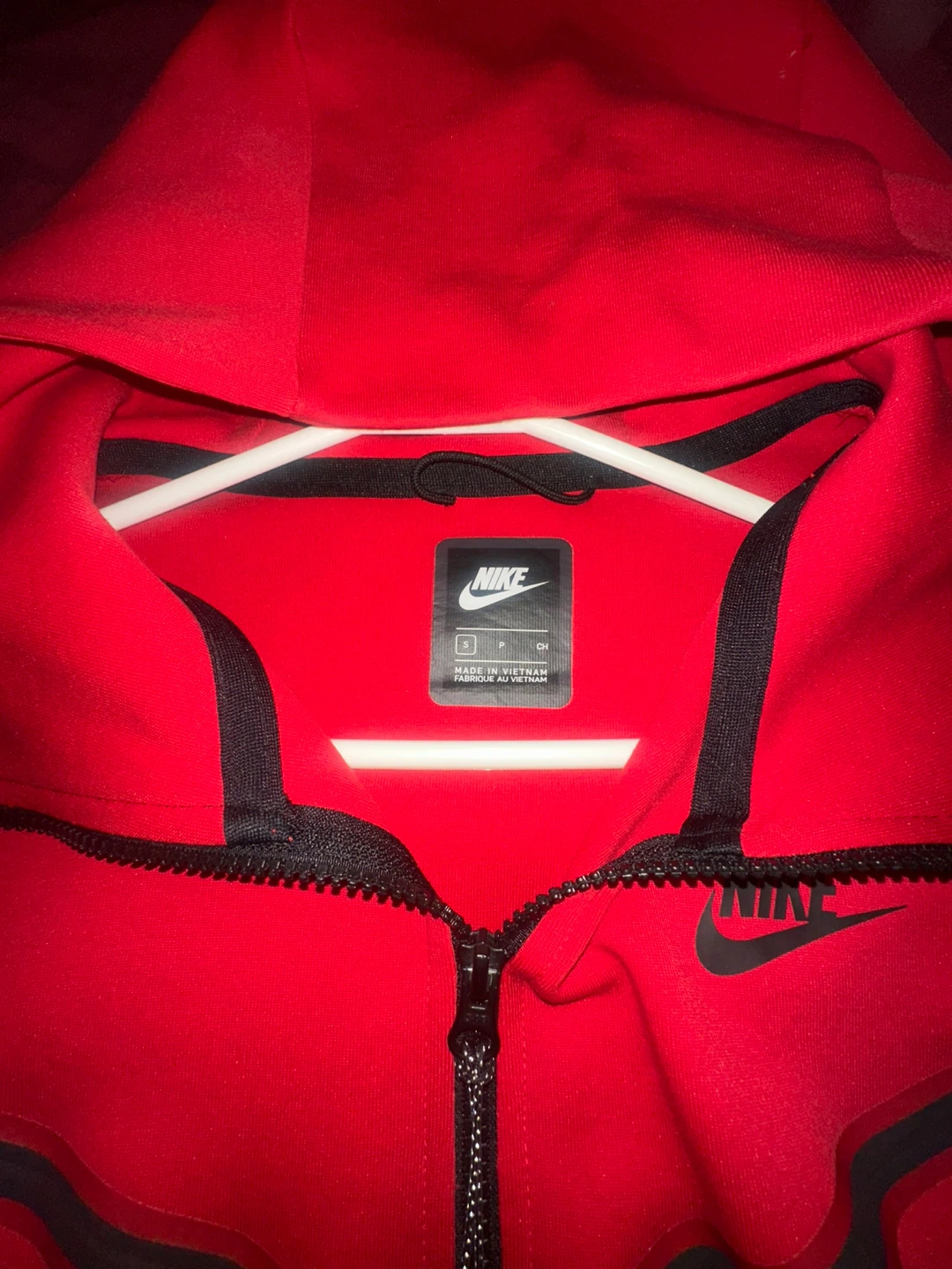 Nike Tech Fleece Full-Zip Hoodie Red - photo 3
