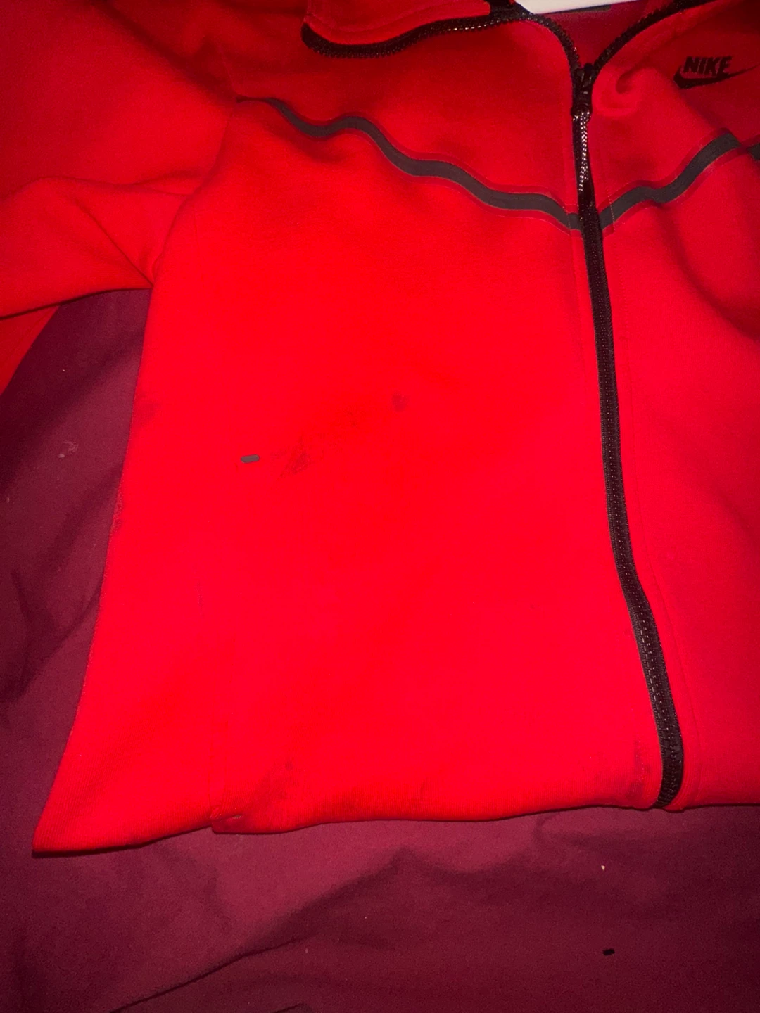 Nike Tech Fleece Full-Zip Hoodie Red - photo 5