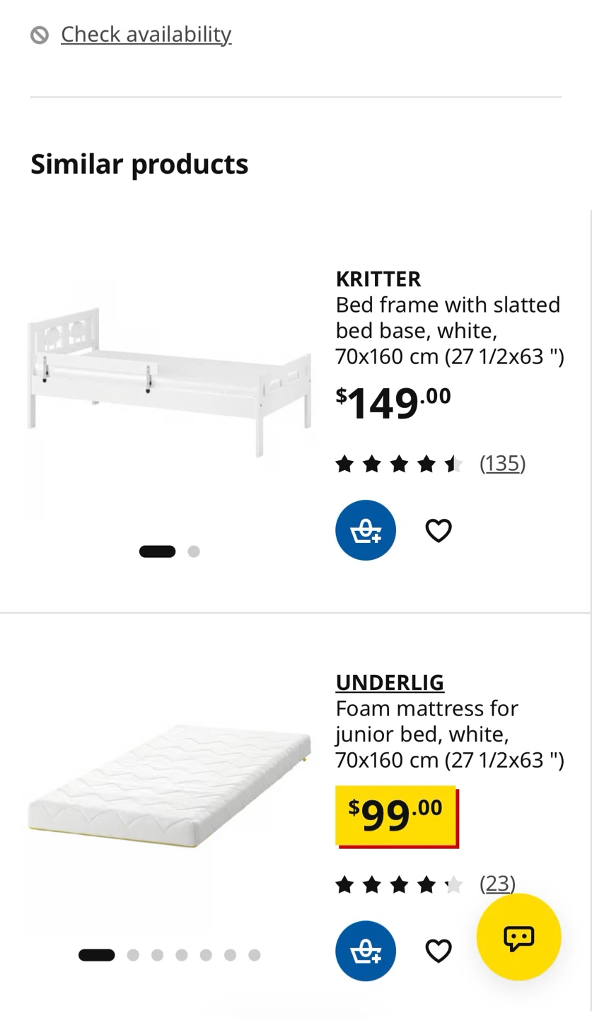 IKEA KRITTER junior bed and mattress