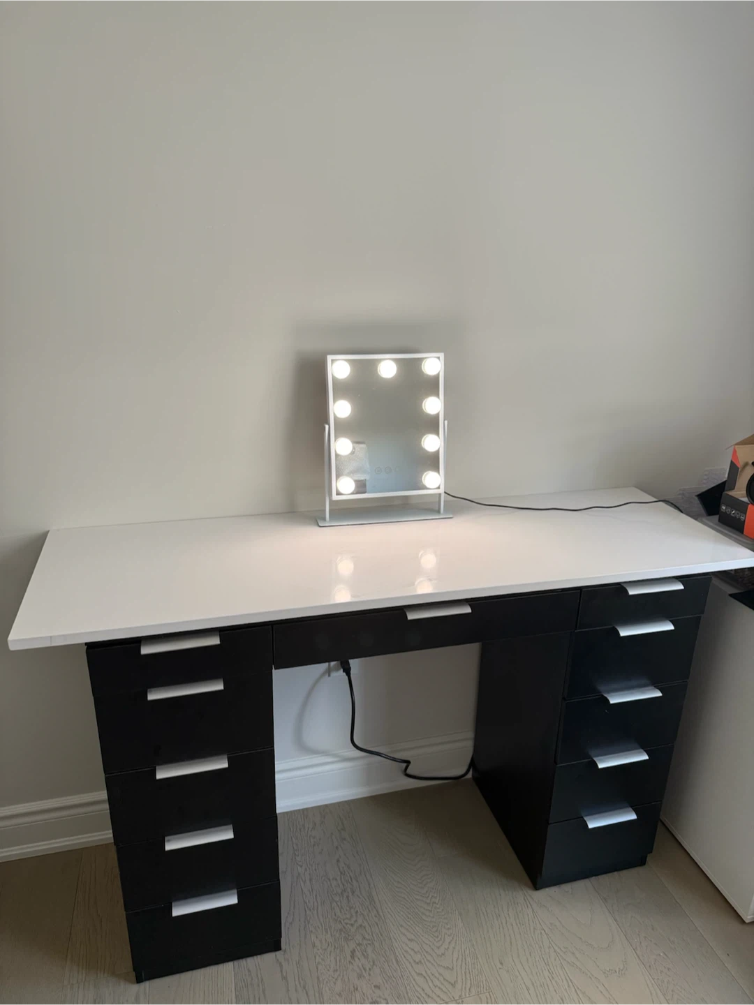 IKEA Makeup Vanity with LED Mirror