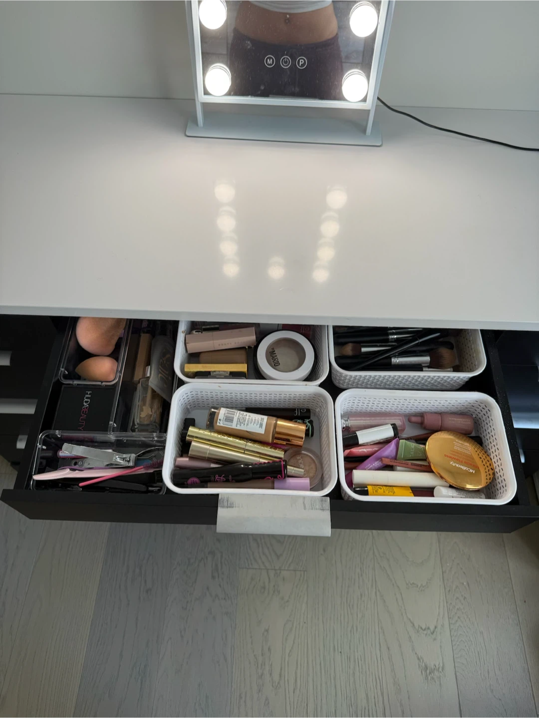 IKEA Makeup Vanity with LED Mirror - photo 2
