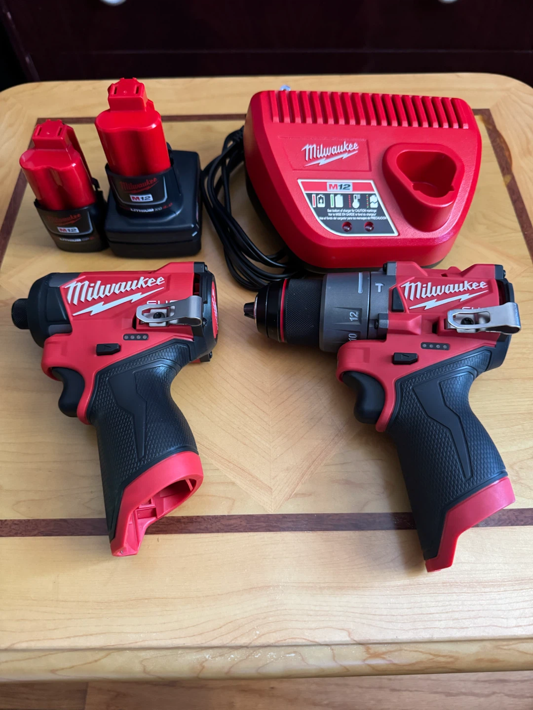 Milwaukee M12 Cordless Drill and Impact Driver Set