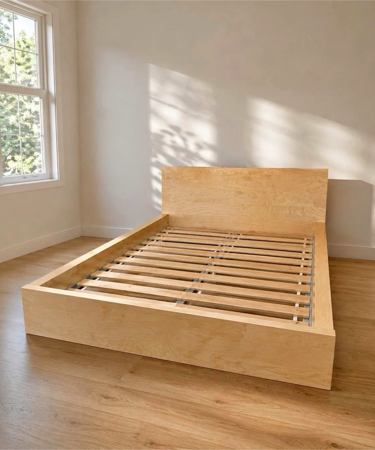 IKEA Full size bed frame in birch colour