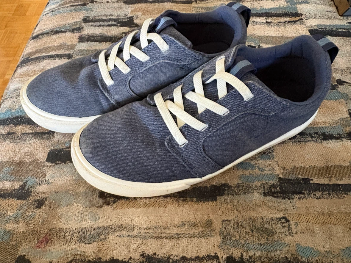 Blue Canvas Casual Sneakers Size 4
