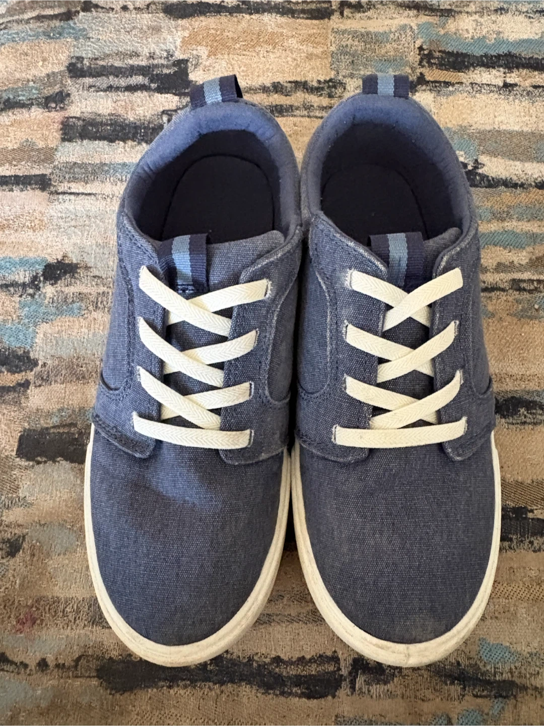 Blue Canvas Casual Sneakers Size 4 - photo 2