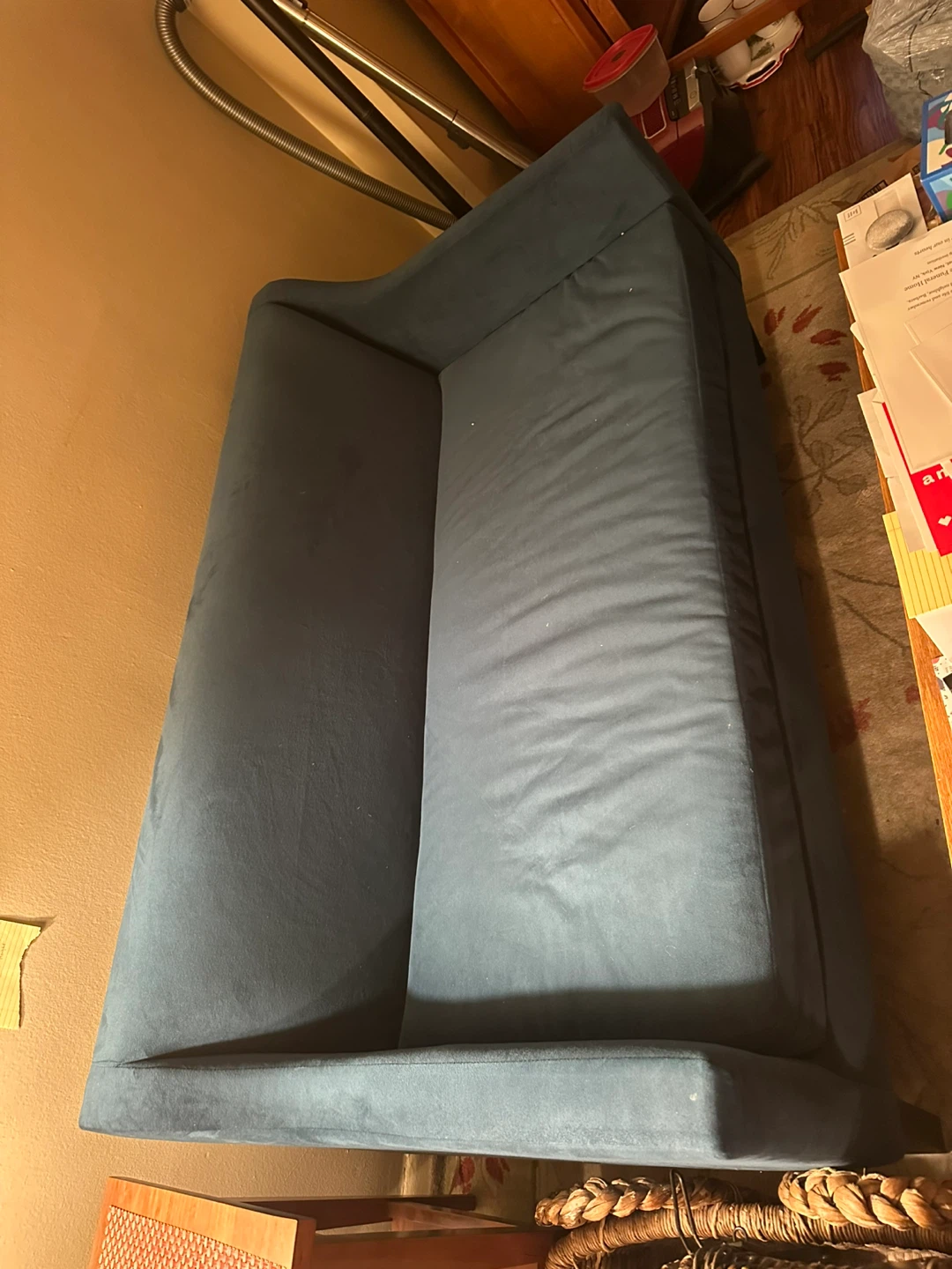 Blue Velvet Settee - photo 2