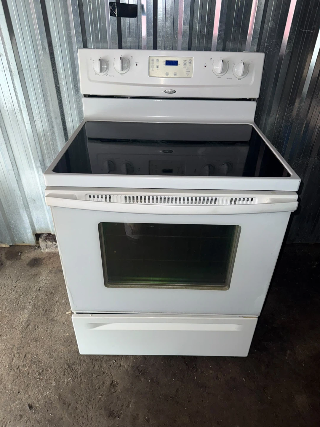 White Whirlpool Electric Stove