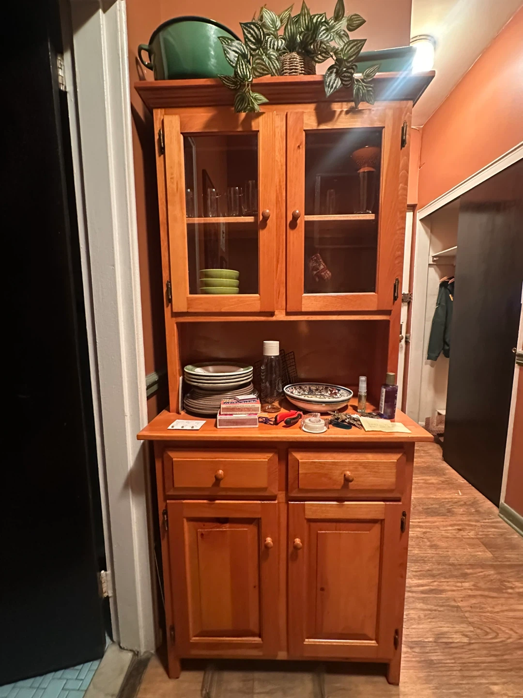 Solid Wood Kitchen Hutch