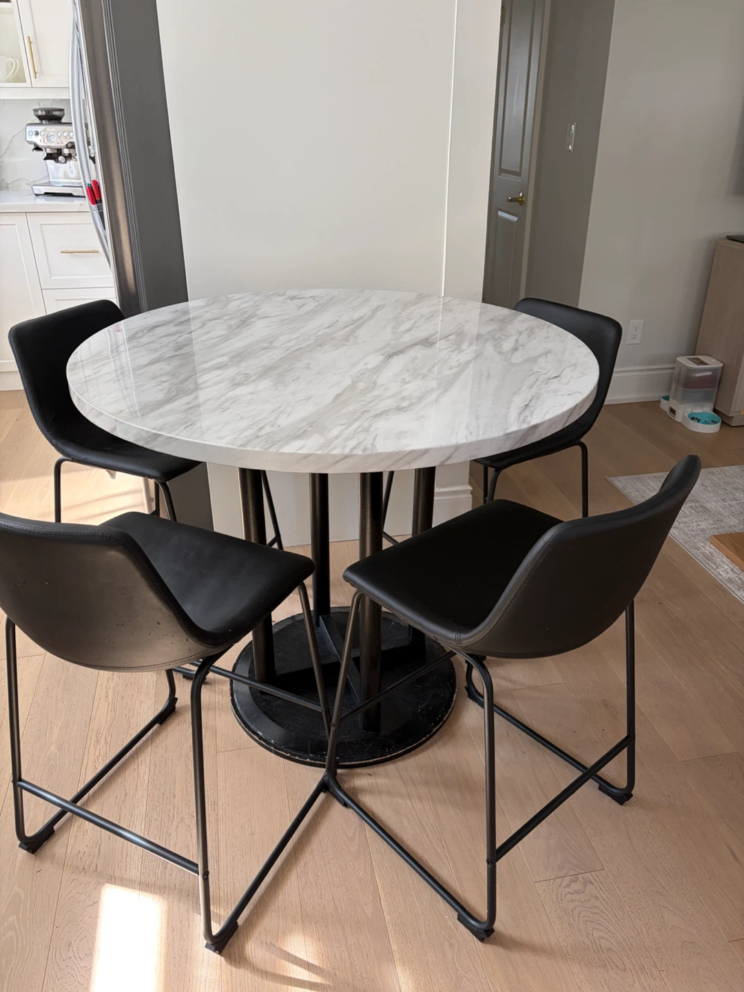 42” Counter Height Dining Table with 4 Chairs