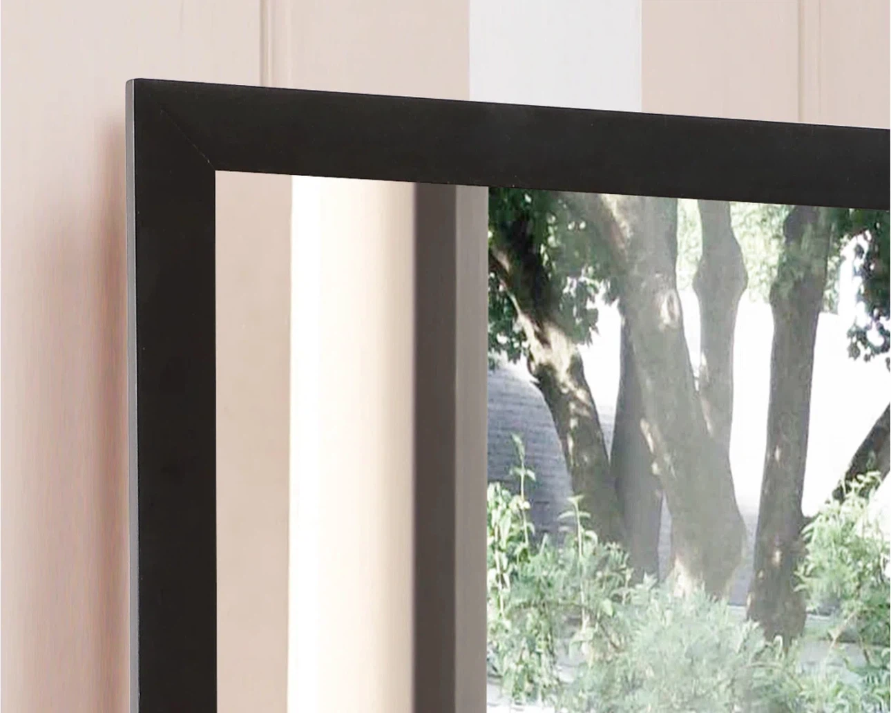 Square Wall Mirror with Black Frame - photo 4