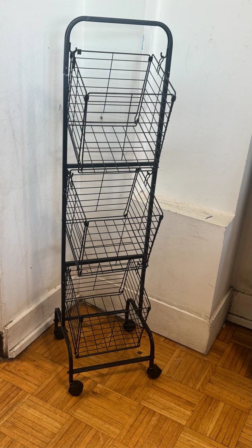 3-Tier Metal Rolling Storage Cart