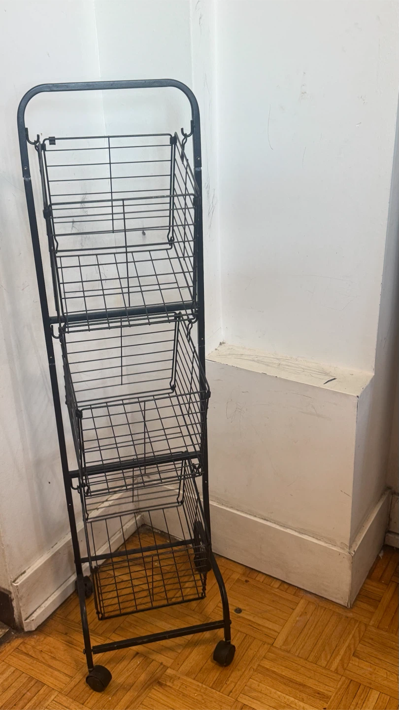 3-Tier Metal Rolling Storage Cart - photo 2