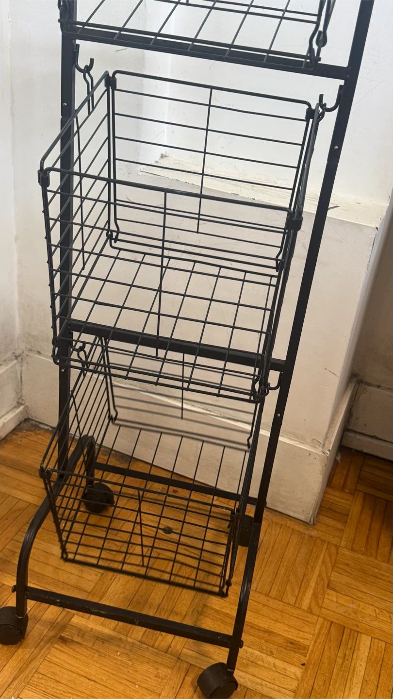 3-Tier Metal Rolling Storage Cart - photo 3