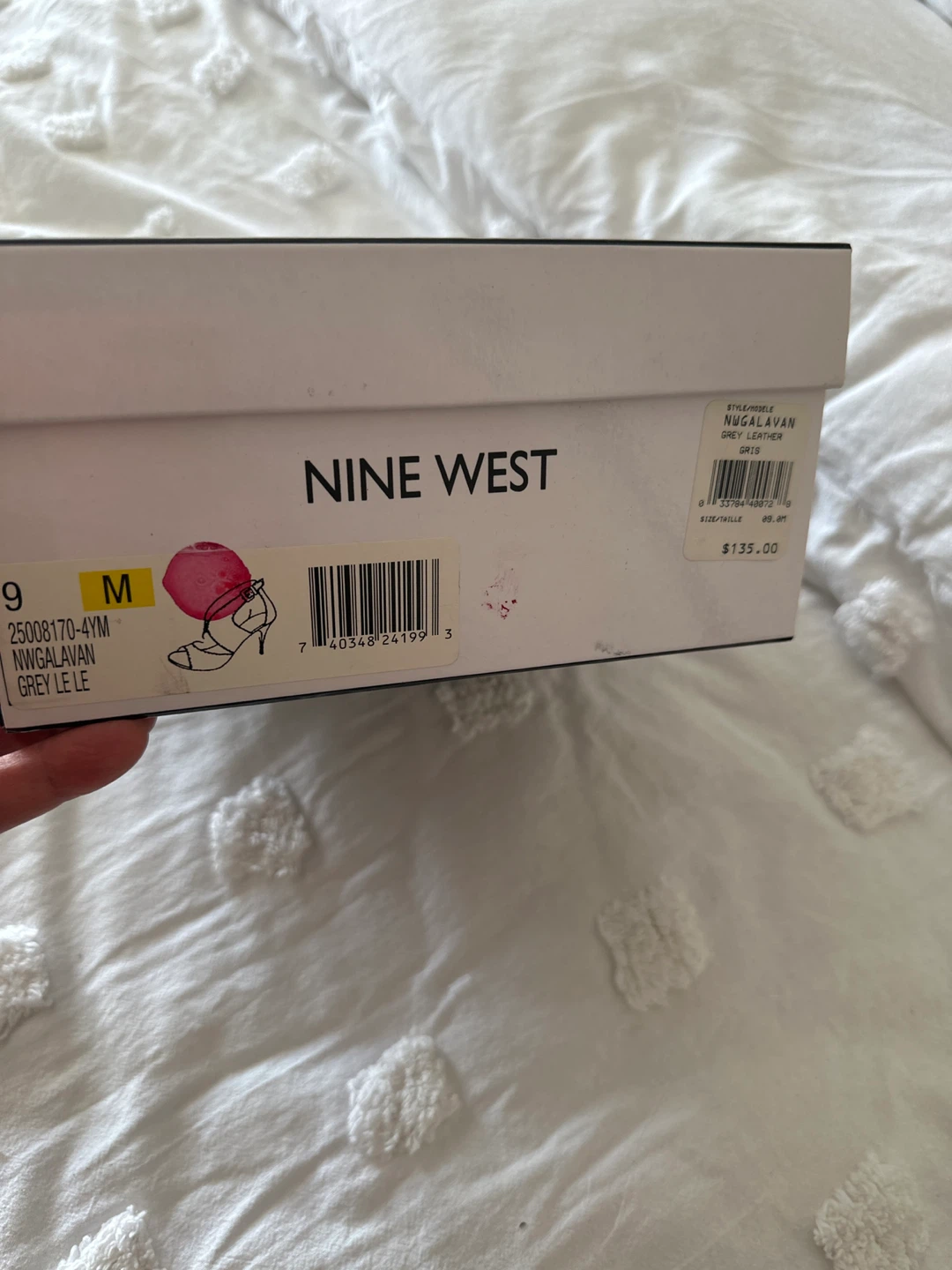 Nine West NWGALAVAN Grey Heels Size 9 - photo 3