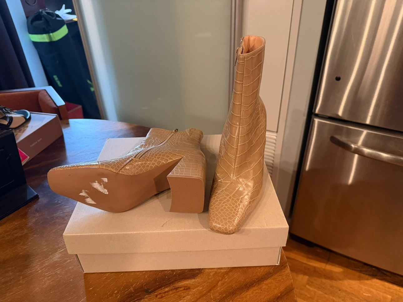 Vero Moda Crocodile Print Ankle Boots Size 8 - photo 2