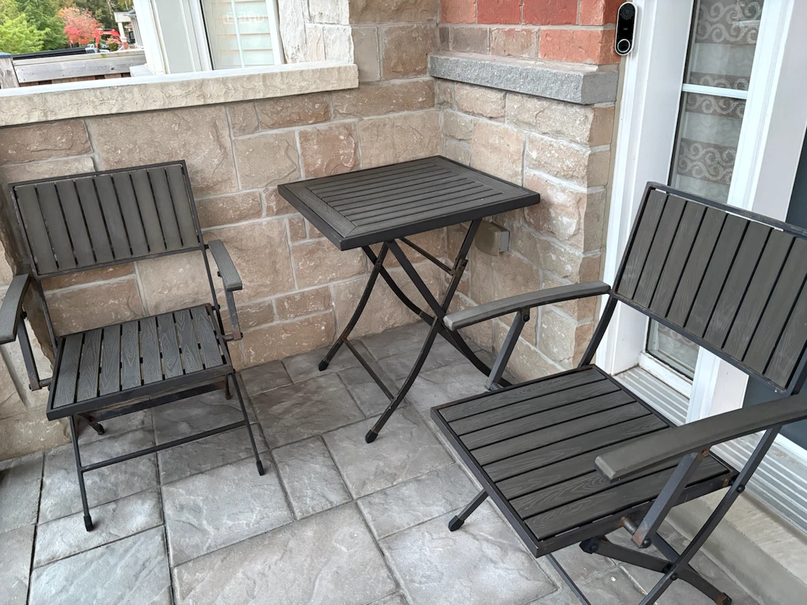 3-Piece Folding Patio Bistro Set - photo 2