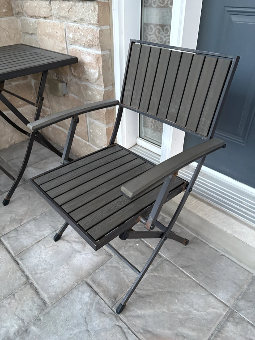 3-Piece Folding Patio Bistro Set - photo 3