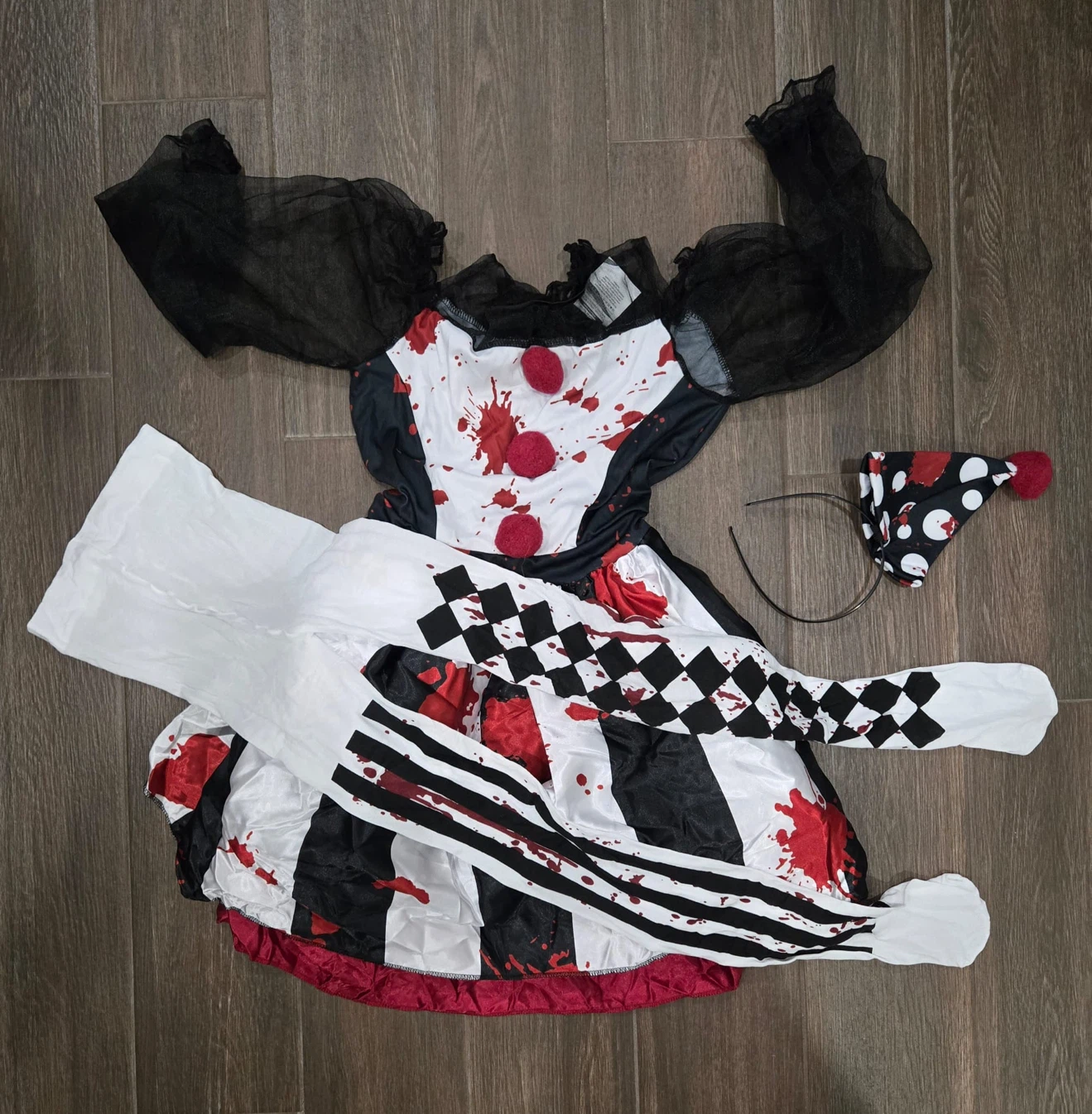 Girls XL Scary Clown Costume - photo 2