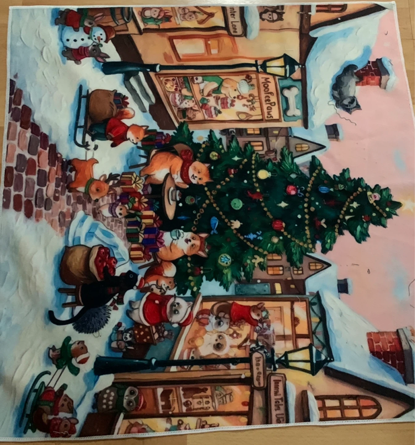 Christmas Themed Animal Tapestry