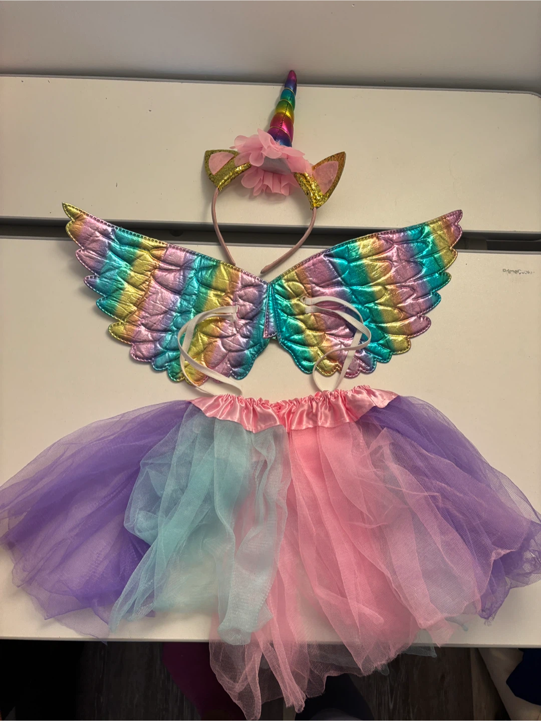 Unicorn Costume Set with Wings, Headband, and Tutu