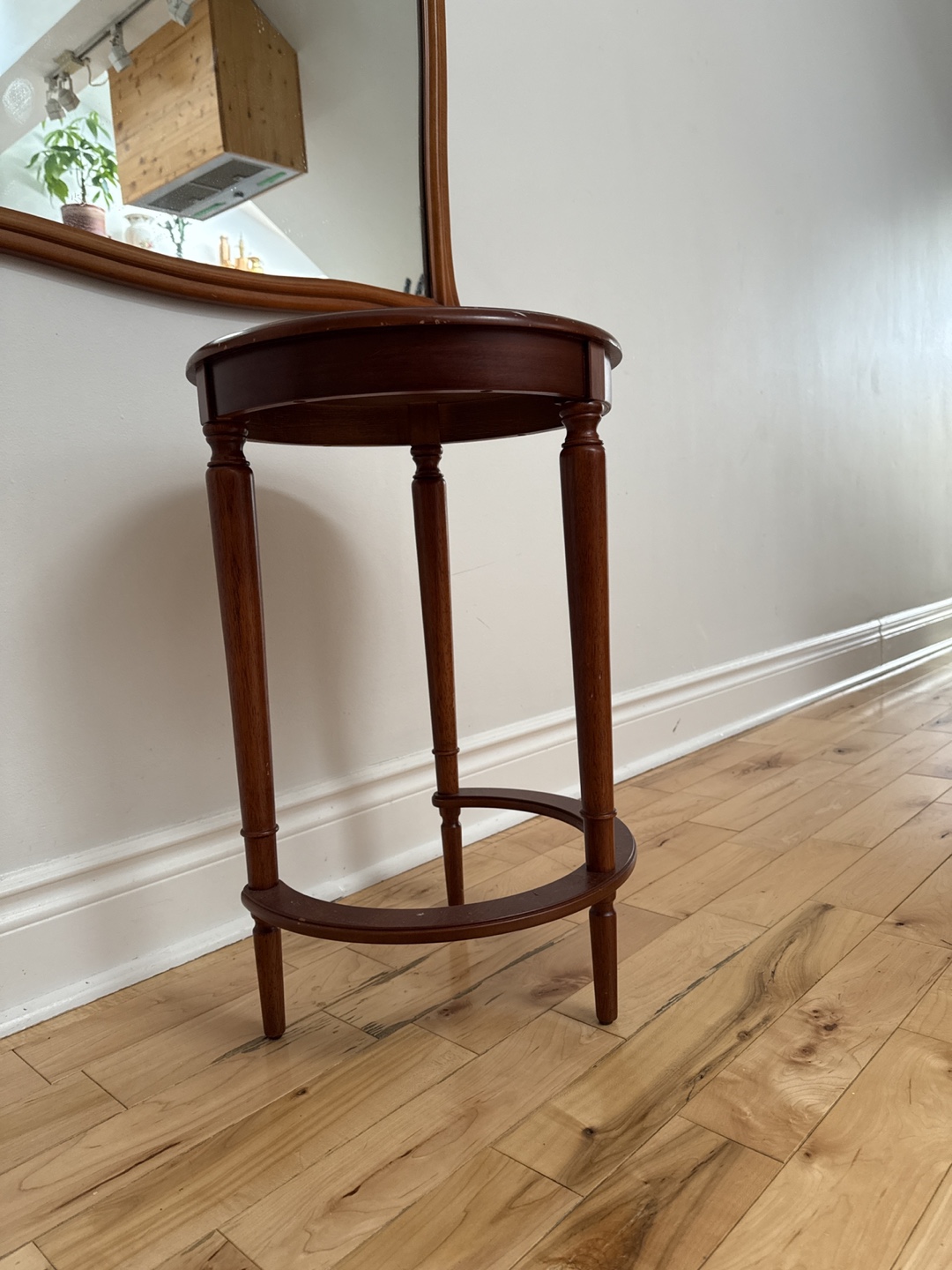 Round Wooden Accent Table