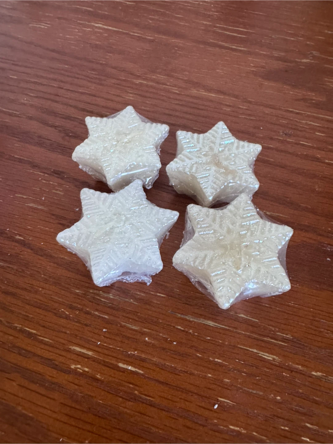 Set of 4 Snowflake Candles - photo 2