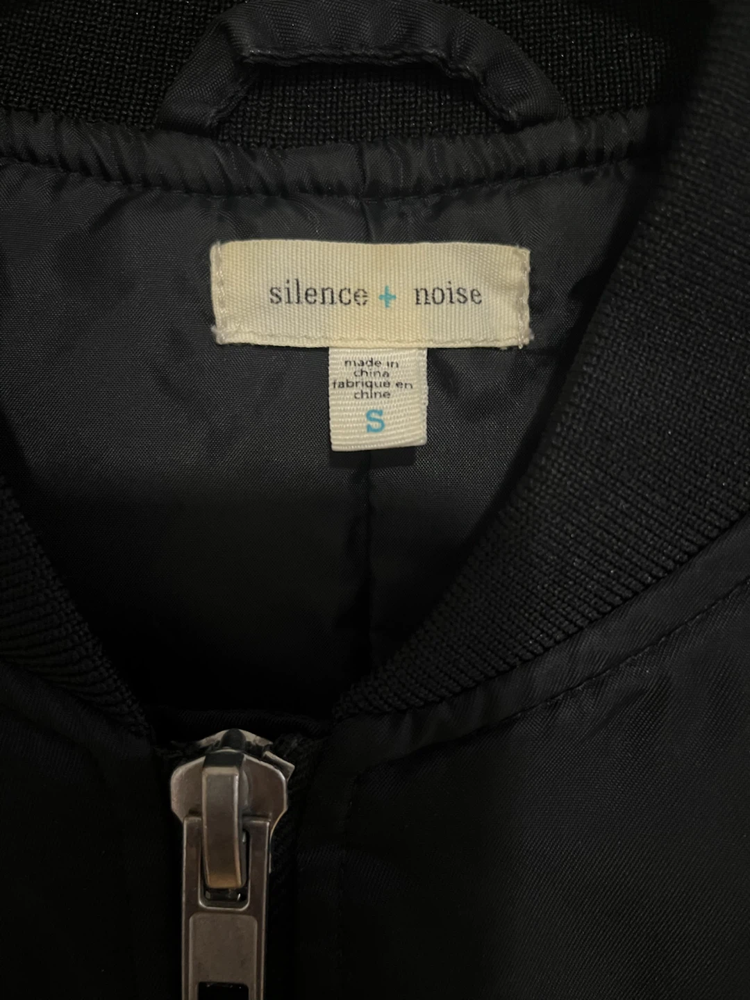 Silence + Noise Black Bomber Jacket - photo 2
