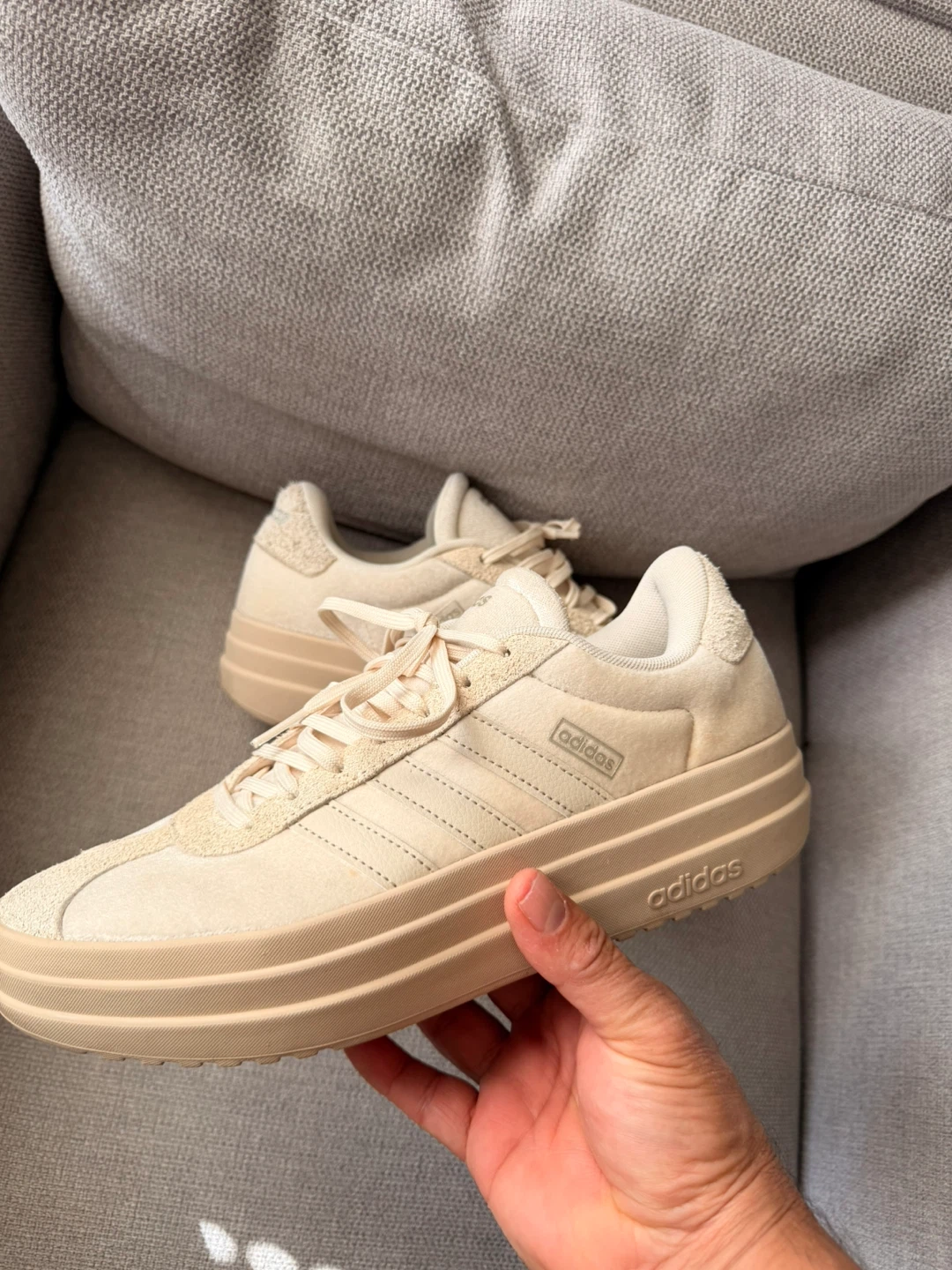 Adidas Platform Sneakers Beige Size 9