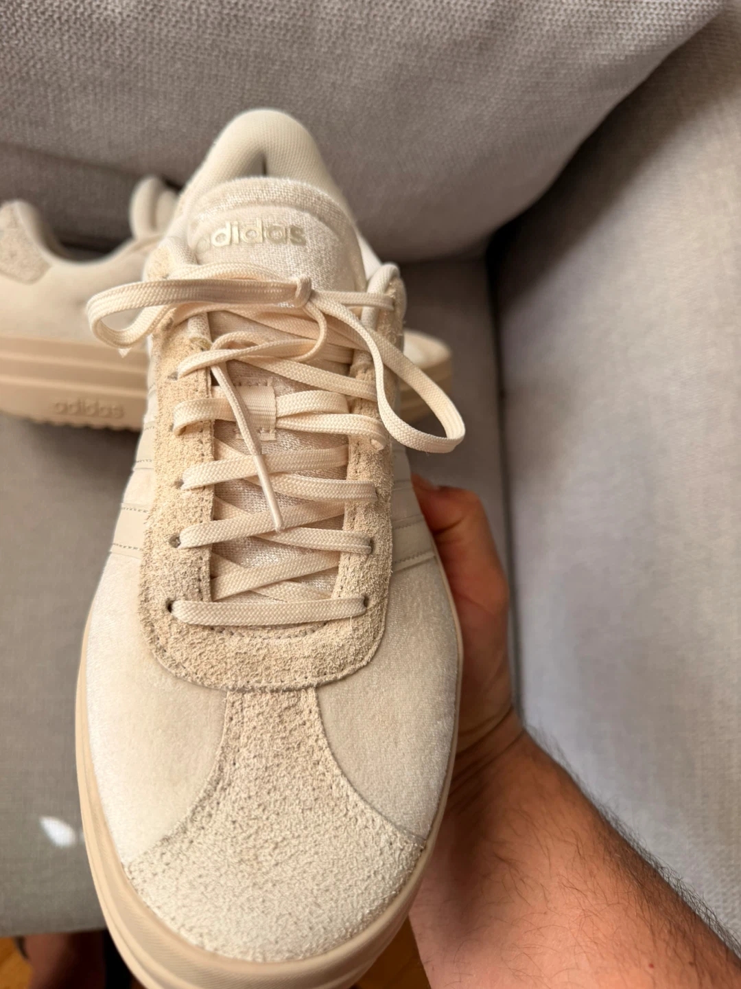 Adidas Platform Sneakers Beige Size 9 - photo 2