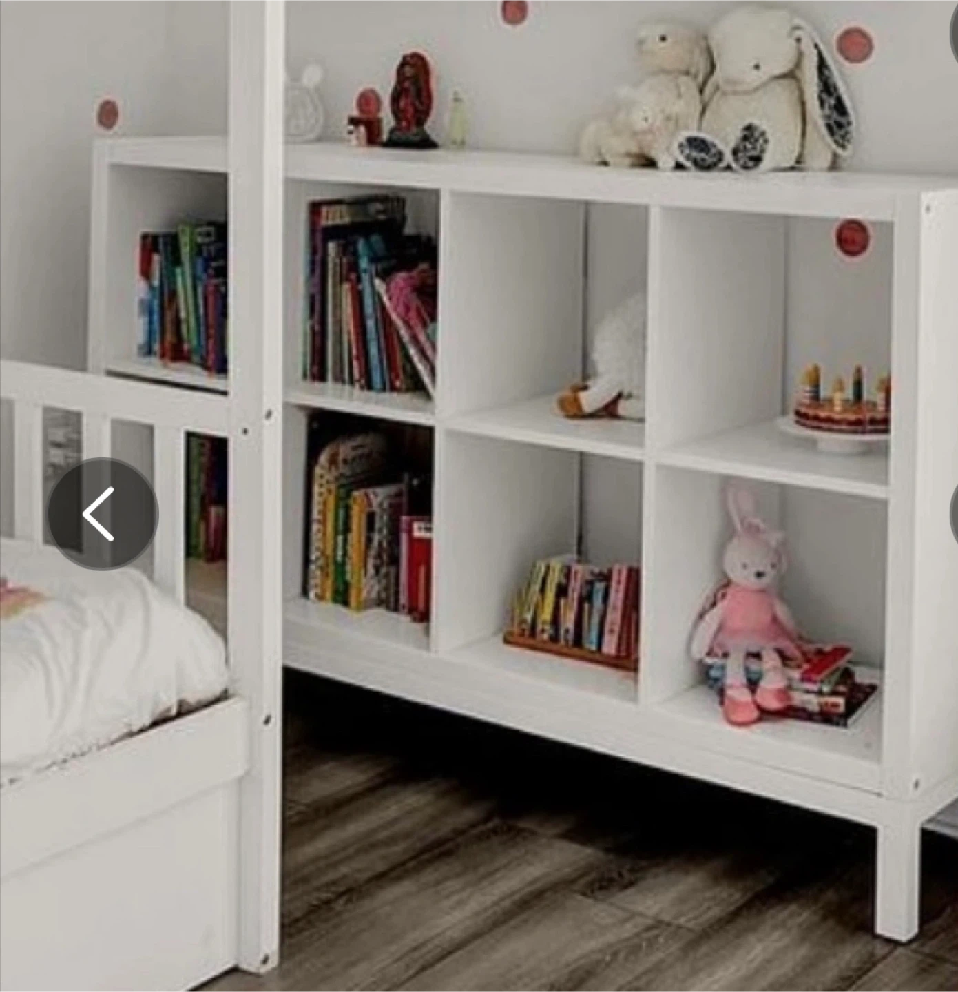 White 8-Cube Storage Shelf