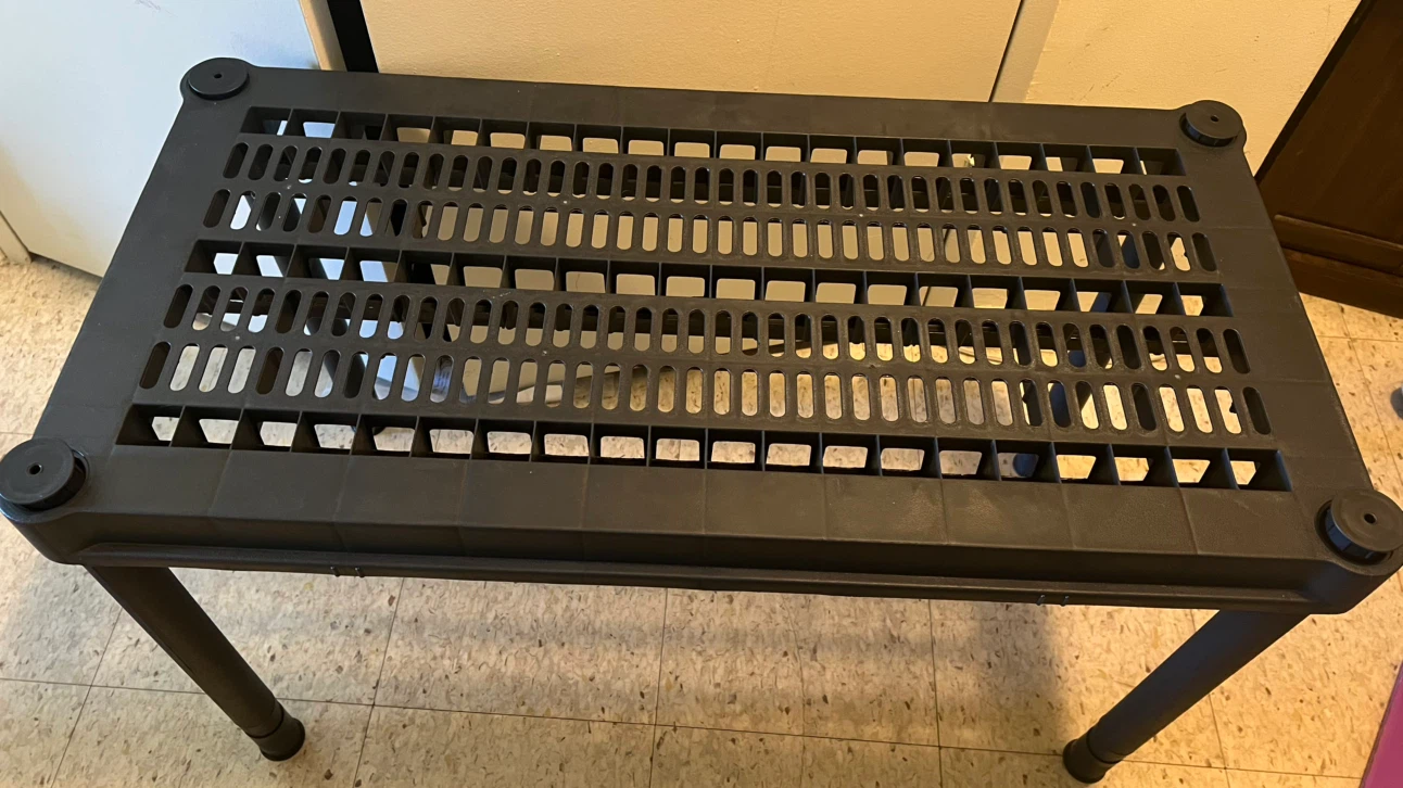 Black Plastic Table-35" x 17" x 21.5"