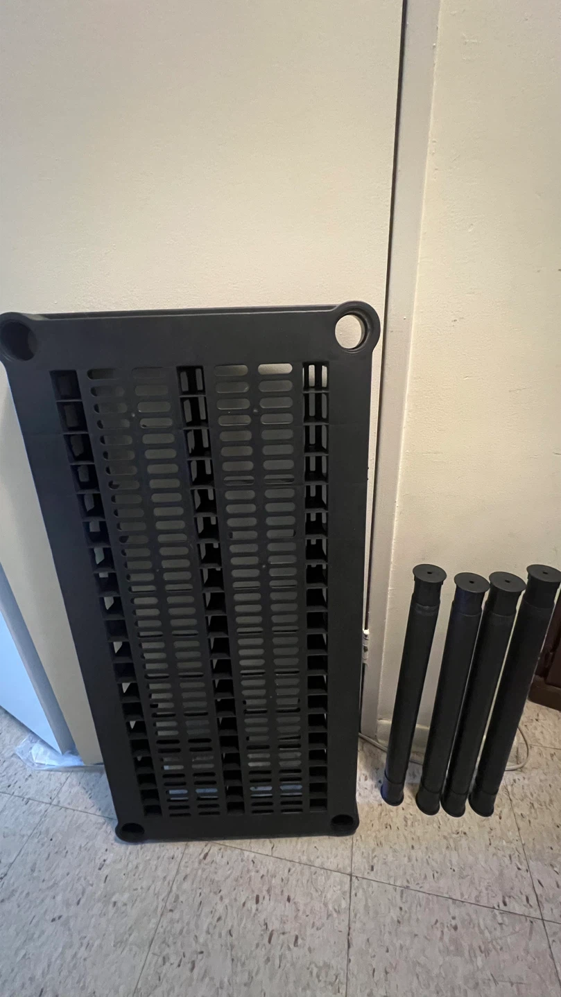 Black Plastic Table-35" x 17" x 21.5" - photo 4
