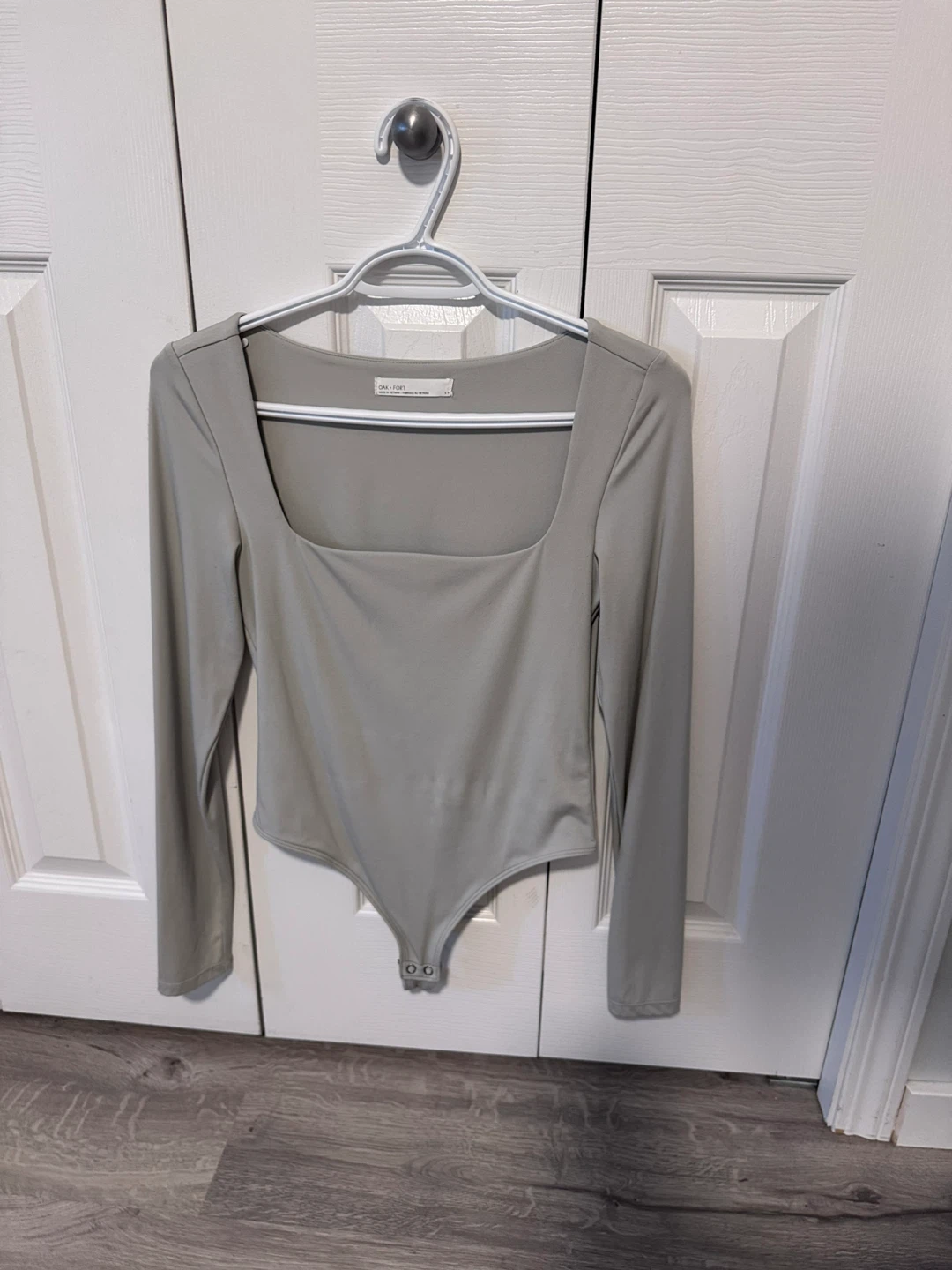 Oak + Fort Square Neck Long Sleeve Bodysuit