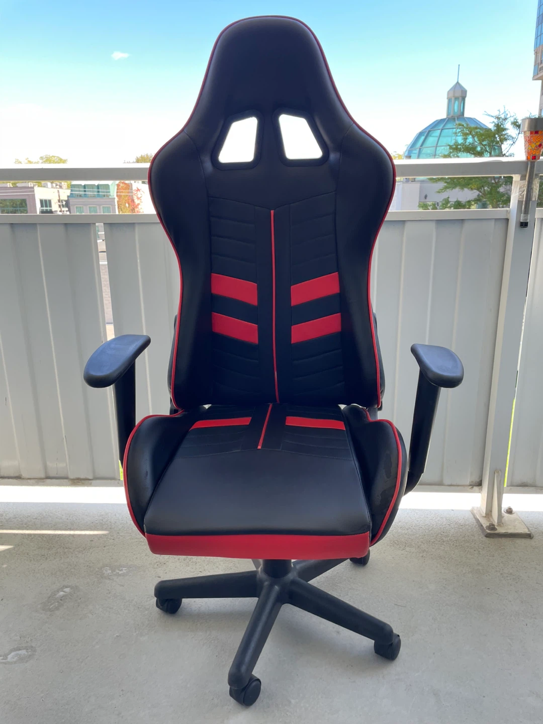 OFM Essentials Red And Black Racing Style Gaming Chair