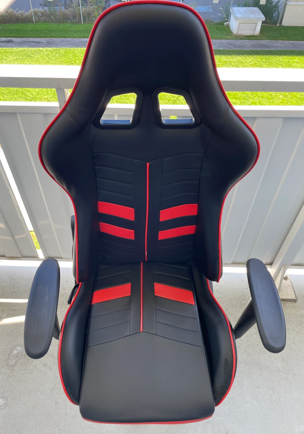 OFM Essentials Red And Black Racing Style Gaming Chair - photo 2