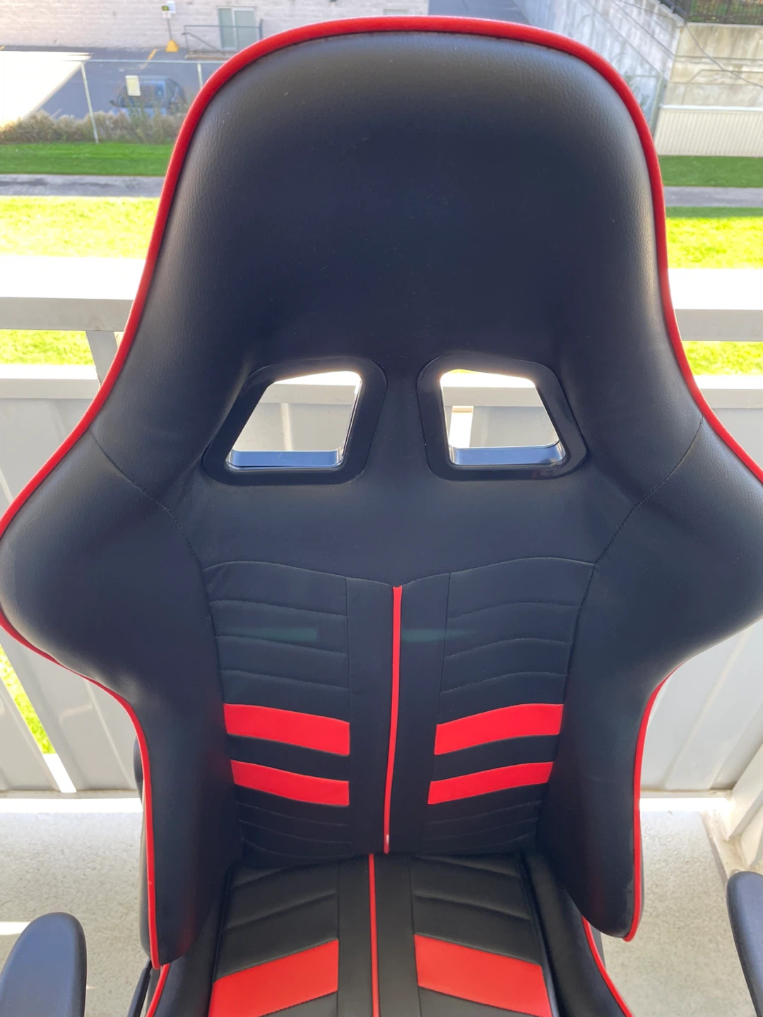 OFM Essentials Red And Black Racing Style Gaming Chair - photo 3